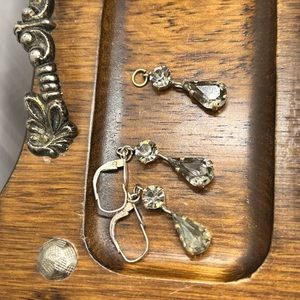 Vintage Real Stainless Dangle earrings and Pendant Set